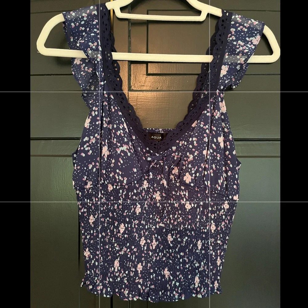 Aqua tank top blouse - Picture 1 of 1
